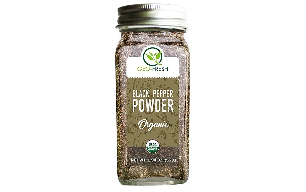 Geo-Fresh Organic Black Pepper Powder   Bottle  55 grams